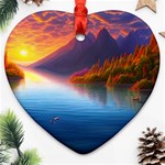 Immaculate Sunset Heart Ornament (Two Sides) Front