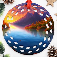 Immaculate Sunset Ornament (Round Filigree)