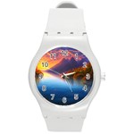 Immaculate Sunset Round Plastic Sport Watch (M) Front