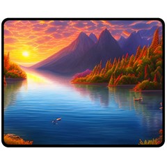 Immaculate Sunset Fleece Blanket (medium) by GardenOfOphir