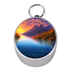 Immaculate Sunset Mini Silver Compasses