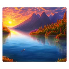 Immaculate Sunset Premium Plush Fleece Blanket (small) by GardenOfOphir