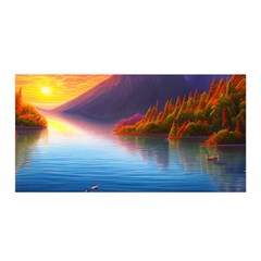 Immaculate Sunset Satin Wrap 35  X 70  by GardenOfOphir