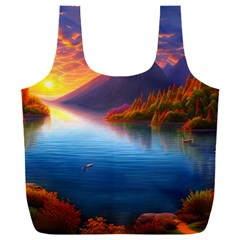 Immaculate Sunset Full Print Recycle Bag (xxl) by GardenOfOphir