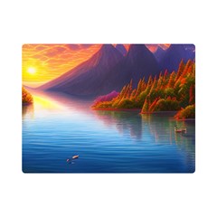 Immaculate Sunset One Side Premium Plush Fleece Blanket (mini) by GardenOfOphir