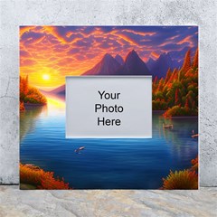 Immaculate Sunset White Wall Photo Frame 5  X 7  by GardenOfOphir