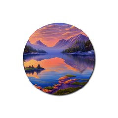 Loveliest Sunset Rubber Coaster (round) by GardenOfOphir