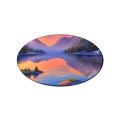 Loveliest Sunset Sticker (oval) by GardenOfOphir