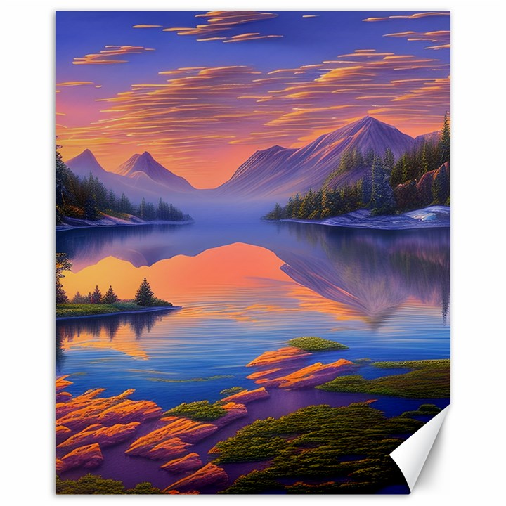 Loveliest Sunset Canvas 16  x 20 