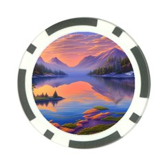 Loveliest Sunset Poker Chip Card Guard by GardenOfOphir