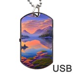 Loveliest Sunset Dog Tag USB Flash (Two Sides) Front