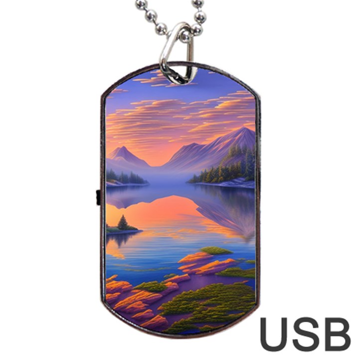 Loveliest Sunset Dog Tag USB Flash (Two Sides)