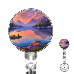 Loveliest Sunset Stainless Steel Nurses Watch by GardenOfOphir