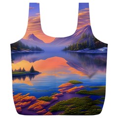 Loveliest Sunset Full Print Recycle Bag (xl) by GardenOfOphir