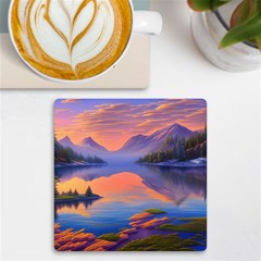 Loveliest Sunset Uv Print Square Tile Coaster  by GardenOfOphir