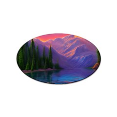 Magnificent Sunset Sticker Oval (100 Pack) by GardenOfOphir