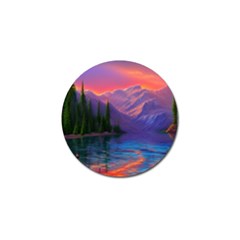 Magnificent Sunset Golf Ball Marker by GardenOfOphir