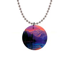 Magnificent Sunset 1  Button Necklace by GardenOfOphir