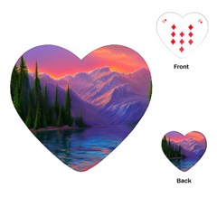 Magnificent Sunset Playing Cards Single Design (heart) by GardenOfOphir