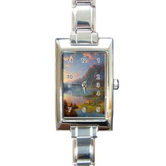 Marvelous Sunset Rectangle Italian Charm Watch by GardenOfOphir