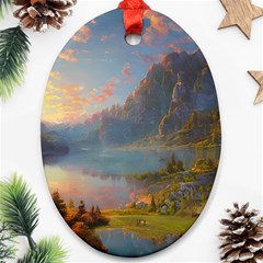 Marvelous Sunset Ornament (oval) by GardenOfOphir