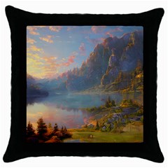 Marvelous Sunset Throw Pillow Case (black) by GardenOfOphir