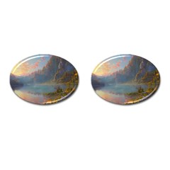 Marvelous Sunset Cufflinks (oval) by GardenOfOphir