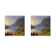 Marvelous Sunset Cufflinks (square) by GardenOfOphir