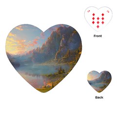 Marvelous Sunset Playing Cards Single Design (heart) by GardenOfOphir