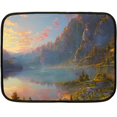 Marvelous Sunset One Side Fleece Blanket (mini) by GardenOfOphir