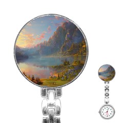 Marvelous Sunset Stainless Steel Nurses Watch by GardenOfOphir