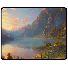 Marvelous Sunset Fleece Blanket (medium) by GardenOfOphir