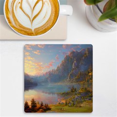 Marvelous Sunset Uv Print Square Tile Coaster  by GardenOfOphir