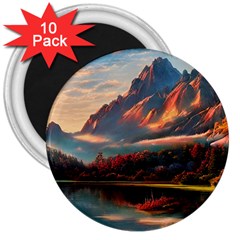 Opulent Sunset 3  Magnets (10 Pack)  by GardenOfOphir