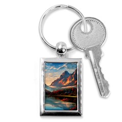 Opulent Sunset Key Chain (rectangle) by GardenOfOphir