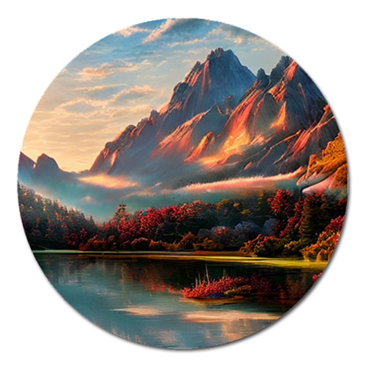 Opulent Sunset Magnet 5  (Round)