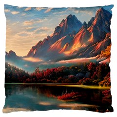 Opulent Sunset Standard Premium Plush Fleece Cushion Case (two Sides) by GardenOfOphir