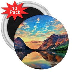 Portentous Sunset 3  Magnets (10 Pack)  by GardenOfOphir