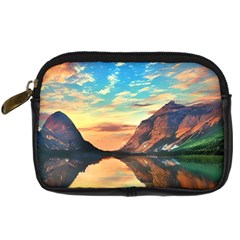 Portentous Sunset Digital Camera Leather Case by GardenOfOphir