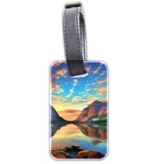 Portentous Sunset Luggage Tag (two Sides) by GardenOfOphir