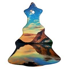 Portentous Sunset Christmas Tree Ornament (two Sides) by GardenOfOphir