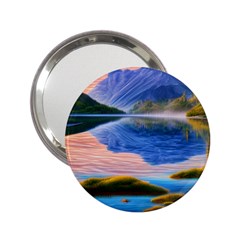 Romantic Lake Sunset 2 25  Handbag Mirrors by GardenOfOphir