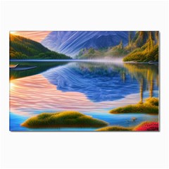 Romantic Lake Sunset Postcards 5  X 7  (pkg Of 10) by GardenOfOphir