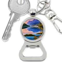 Romantic Lake Sunset Bottle Opener Key Chain by GardenOfOphir