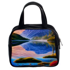 Romantic Lake Sunset Classic Handbag (two Sides) by GardenOfOphir