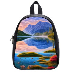 Romantic Lake Sunset School Bag (small) by GardenOfOphir