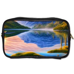 Romantic Lake Sunset Toiletries Bag (two Sides) by GardenOfOphir