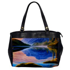 Romantic Lake Sunset Oversize Office Handbag by GardenOfOphir