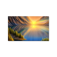 Remarkable Lake Sunset Sticker (rectangular) by GardenOfOphir