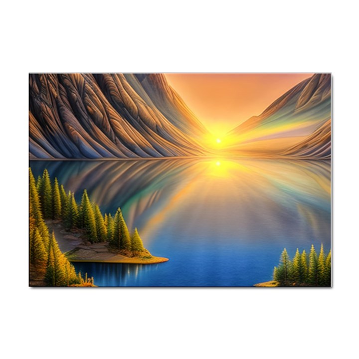 Remarkable Lake Sunset Sticker A4 (10 pack)